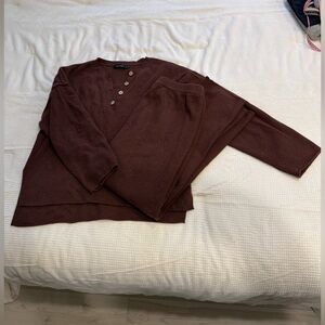 Chocolate brown cozy sweater set